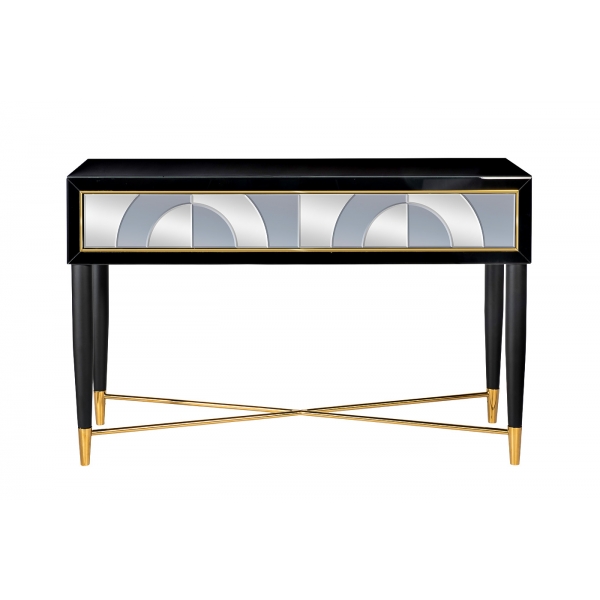 KFG122 Консоль 2 ящика зеркало двухцветное 120*42*75см