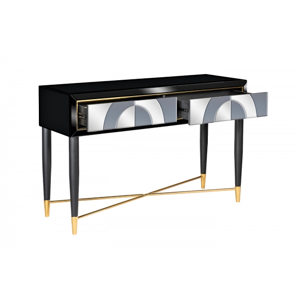 KFG122 Консоль 2 ящика зеркало двухцветное 120*42*75см
