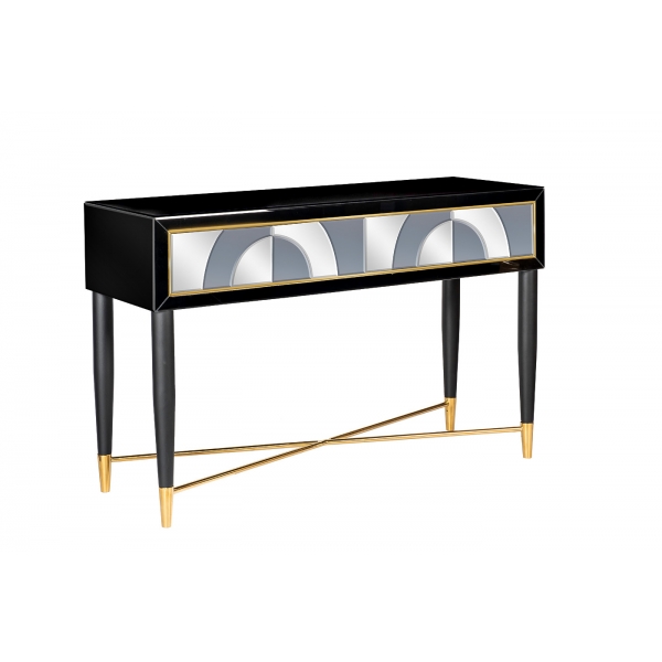 KFG122 Консоль 2 ящика зеркало двухцветное 120*42*75см