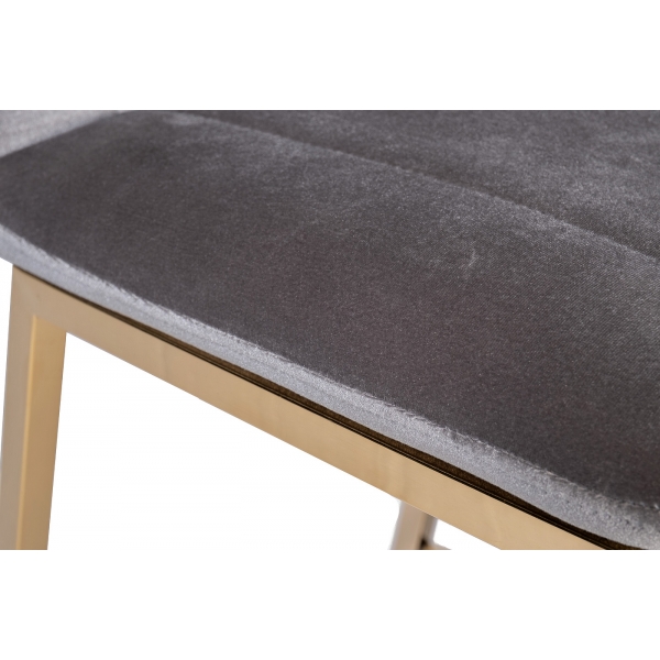 30C-DX-2091 GRE Стул барный велюр серый 42*53*88см