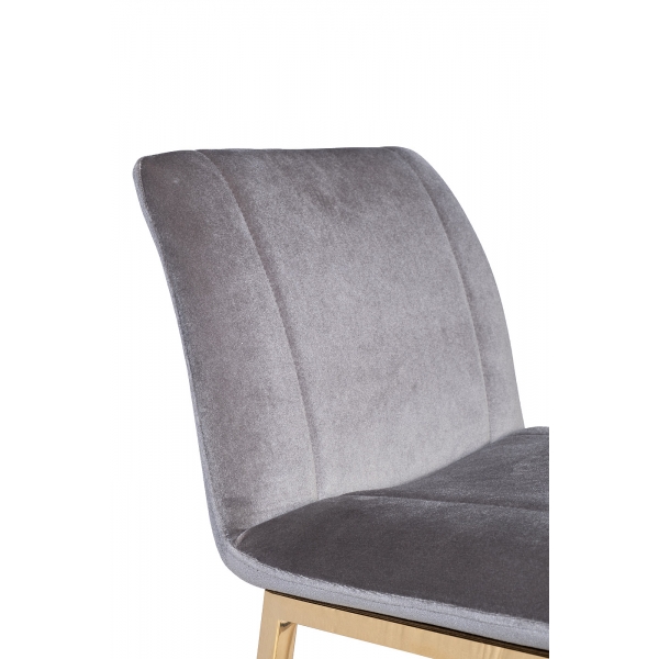 30C-DX-2091 GRE Стул барный велюр серый 42*53*88см