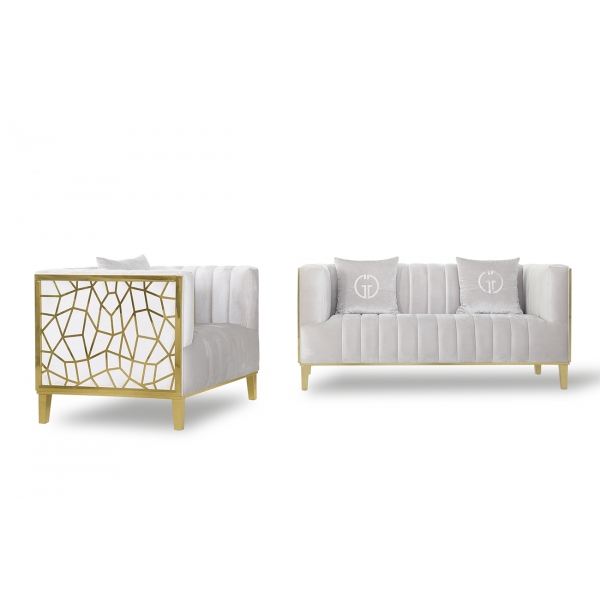 102AN-KRES-8681-SER Кресло Basel, велюр серый 98*87*79см