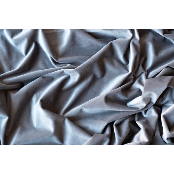 Портьера широкая с подкладом сшивная серая Riviera-91 260см