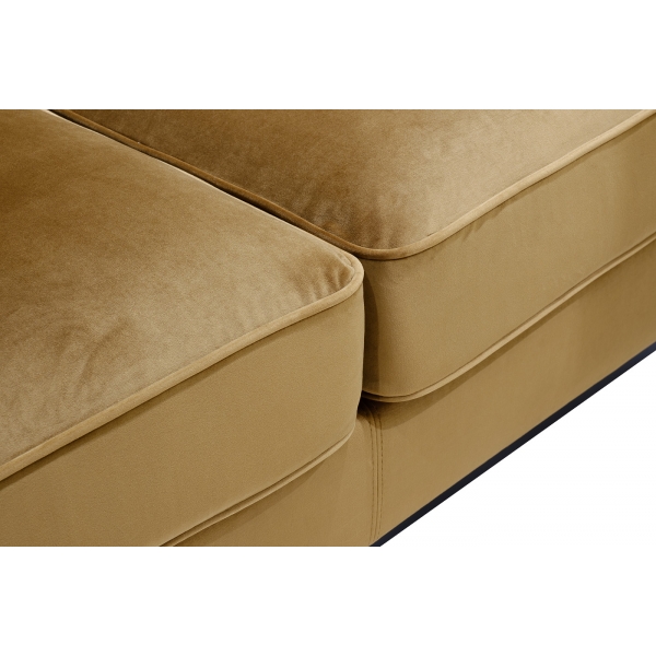 Диван Siena трехм.без мех.,велюр золотой Pad14 228*92*92см