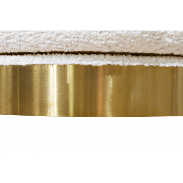 Кресло Napoli вращающееся, иск.мех кремовое Sheepskin 76*76*76см