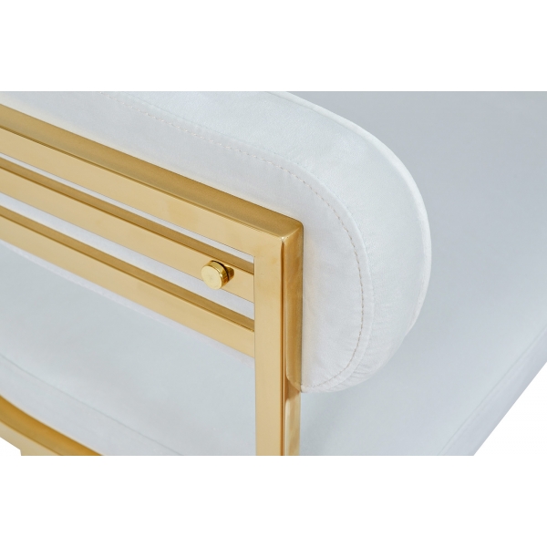 GY-8504STUL-SVSER Стул велюр светло-серый/золото 60*55*73см