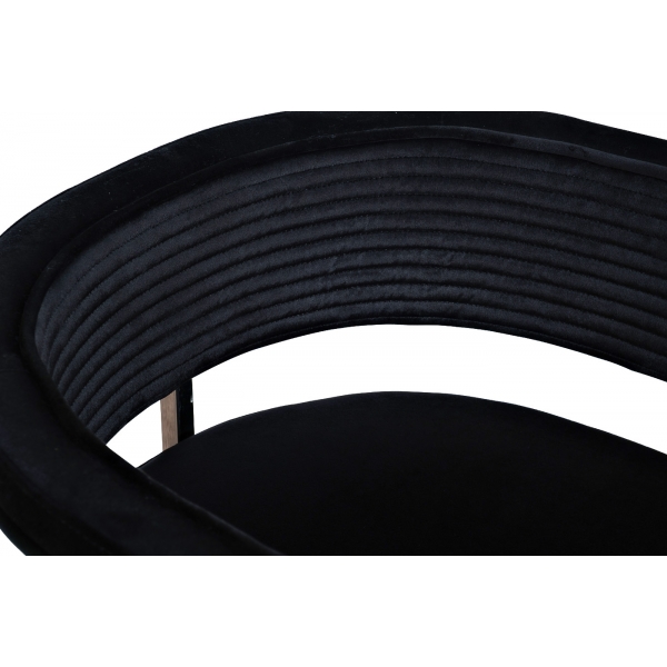 GY-8504STUL-CHERN Стул велюр черный/хром 60*55*73см