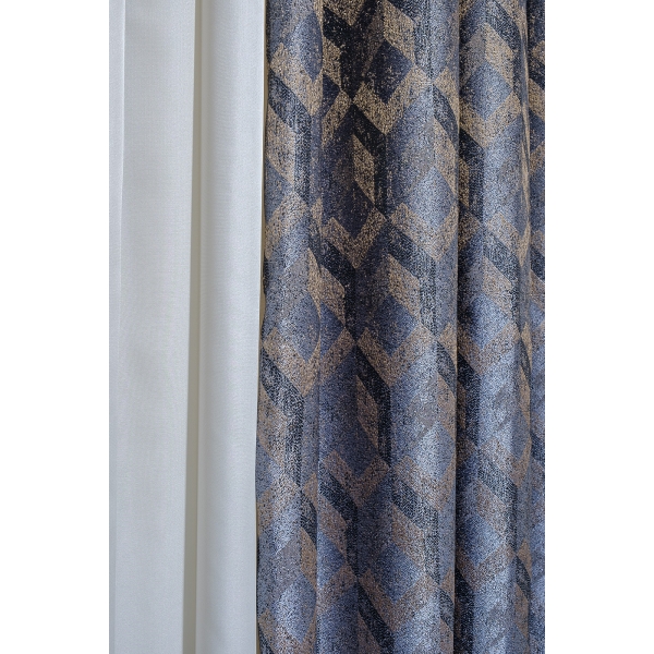 121GD-TON09-PORT GOL Портьера MODENA голубая  275*260см