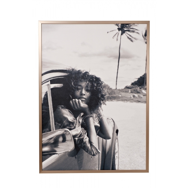 89VOR-MIAMI GIRL/1  Холст "Девушка в Майами-1" 110*80 см, багет латунь