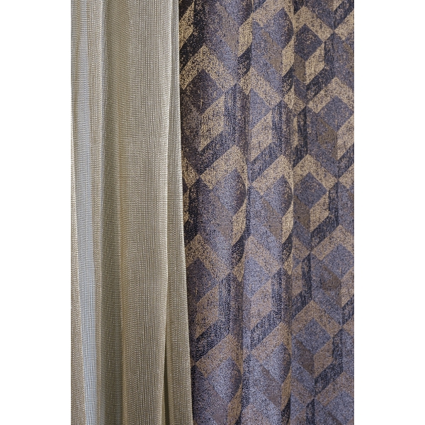 121GD-TON04-PORT BRONZ Портьера MODENA бронзовая  275*260см