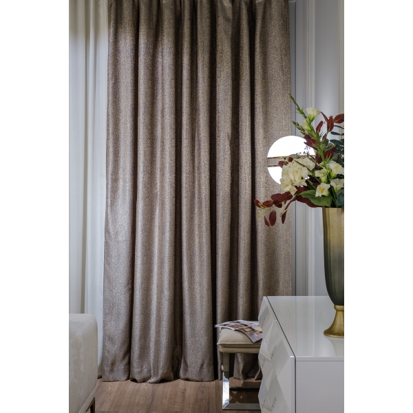 121GD-TEL05-PORT ZOL Портьера BARI золотая  275*260см