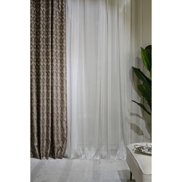 121GD-BON01-TUL BEL Тюль ROMA  белый 275*320см