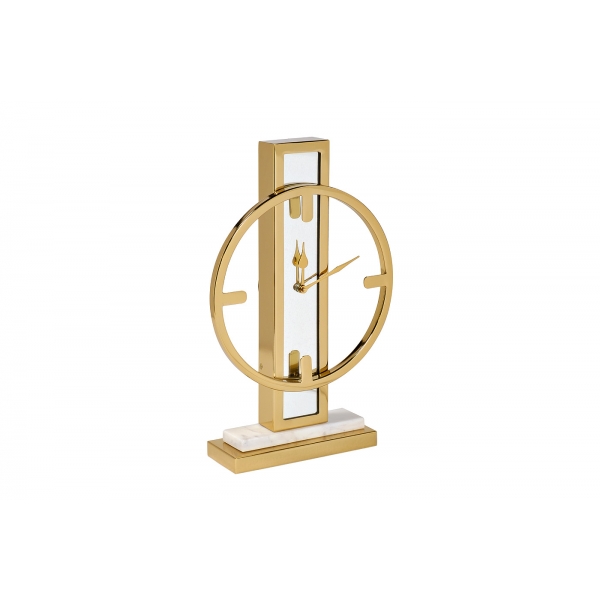 79MAL-5792 Часы настольные зеркальные  цвет золото H40см