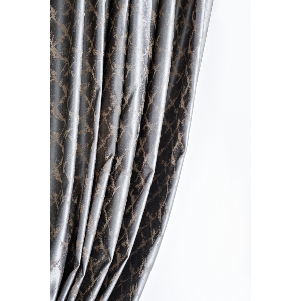 121GD-GAB1306-PORT SER Портьера TRENTO серая  275*260см