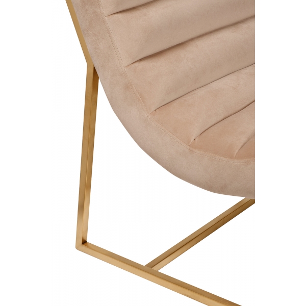46AS-3039KRES-BEZH Кресло велюр бежевый/мат.золото 67,5*86*86см