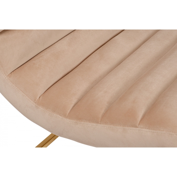 46AS-3039KRES-BEZH Кресло велюр бежевый/мат.золото 67,5*86*86см