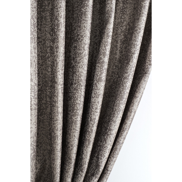 121GD-TEL07-PORT SER Портьера BARI серебряная 275*260см