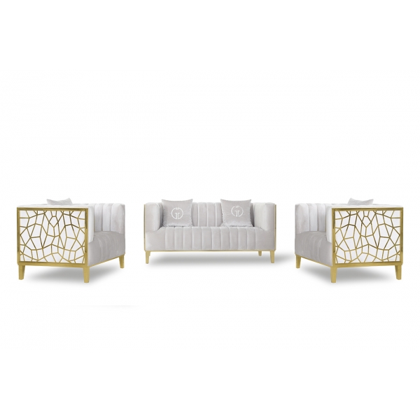 102AN-KRES-8681-SER Кресло Basel, велюр серый 98*87*79см