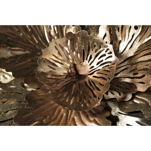 37SM-1469 Декор настенный "Листья" золотой 136,5*69,5*12,5см