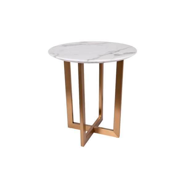 33FS-ET2029-BBS Стол журнальный Pearl White d55*57,2см