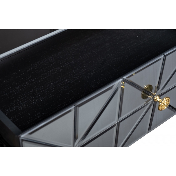 KFG113 Консоль с матовой зерк. отделкой 2 ящика 120*42*78см