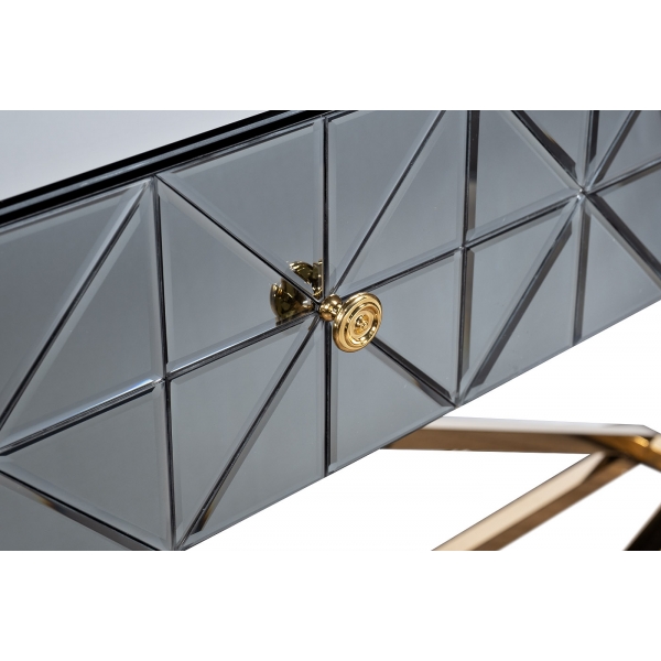 KFG113 Консоль с матовой зерк. отделкой 2 ящика 120*42*78см
