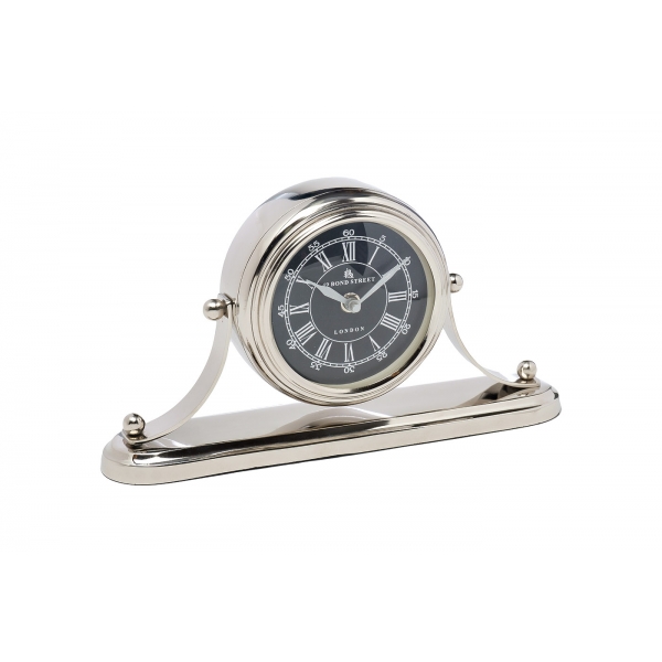 79MAL-5252-14NI Часы настольные цвет хром d13, H14см