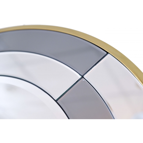 KFG091 Зеркало в двухцветной зеркальной раме/золото d91см