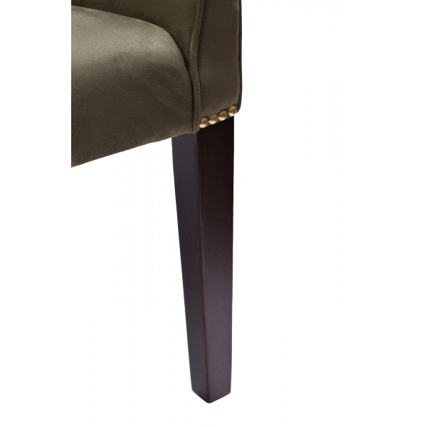 Кресло Buono иск.замша оливковая Mock17 77*62*71см