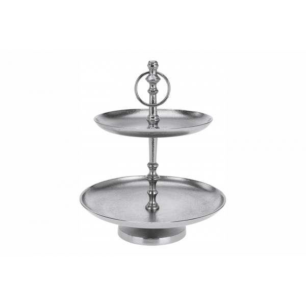 A98021710 Подставка для закусок двухуровневая хром d21*26см