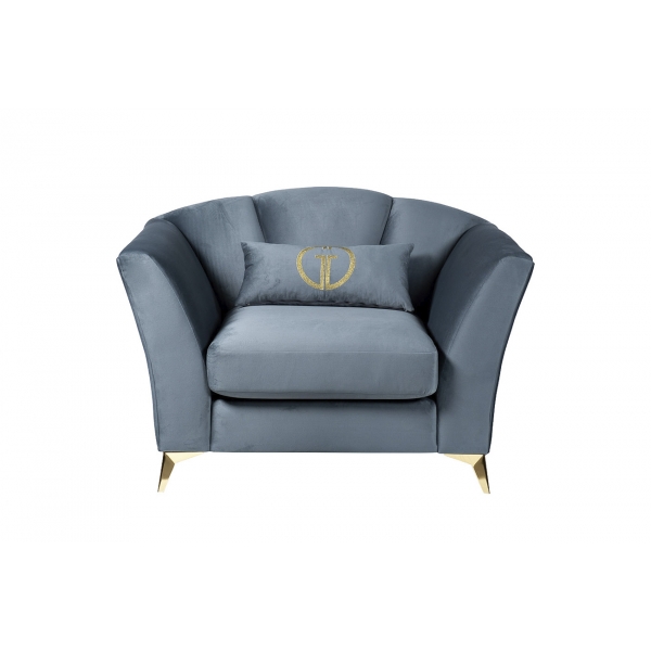 Кресло Annette велюр бирюзовый Riv87 130*100*92см