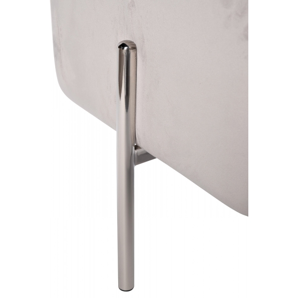 76AR-732BAN-SVSER Банкетка велюр светло-серый/хром 42*42*44см