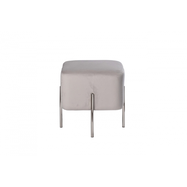76AR-732BAN-SVSER Банкетка велюр светло-серый/хром 42*42*44см
