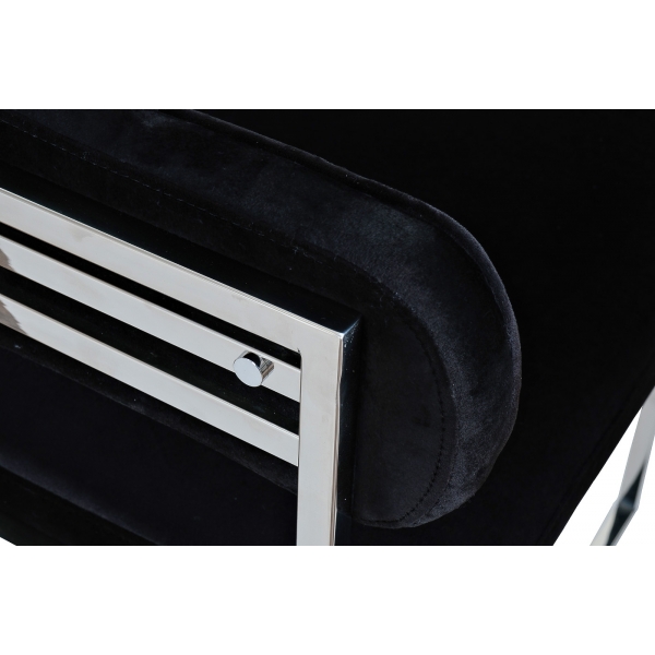 GY-8504STUL-CHERN Стул велюр черный/хром 60*55*73см