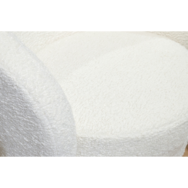 Кресло Napoli вращающееся, иск.мех кремовое Sheepskin 76*76*76см