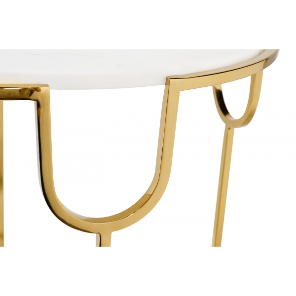 79MAL-7067 Стол журнальный с мраморной столешницей d45*60см