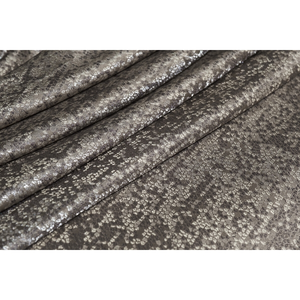 121GD-TEL07-PORT SER Портьера BARI серебряная 275*260см