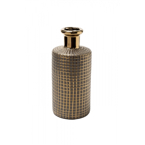 18H2632-S Ваза керамическая c золотым декором d11*25см