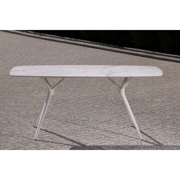 39AR-STOL-302 BEL Стол обеденный уличный "Бари" белый 180*90*75см