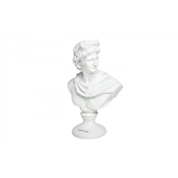 55RD3994 Статуэтка "Античный бюст" белая 20*30см