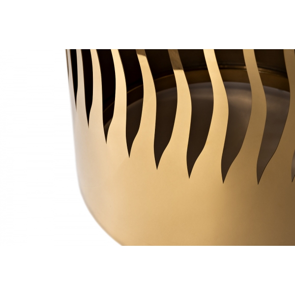 GY-ET8149GOLD Стол журнальный "Wave" тонир.стекло/зол. d50*51см