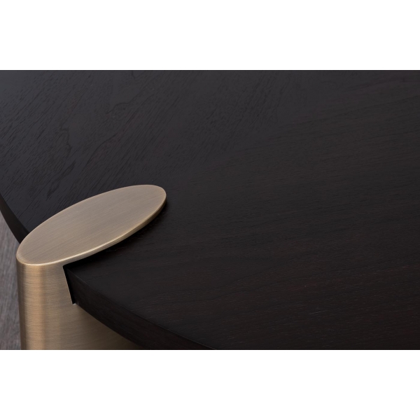 58DB-CT17191 Стол журнальн.Kong темный орех d138*33см,столешница d120