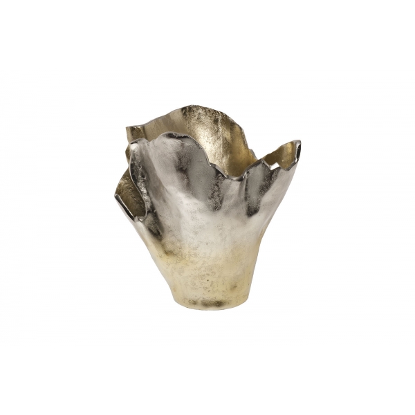 71PN-1812 Ваза металлическая серебро/шампань 34*29*33см