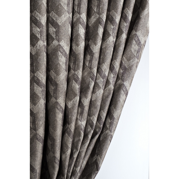 121GD-TON07-PORT SER Портьера MODENA серебряная  275*260см