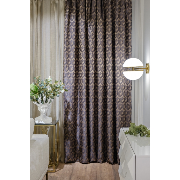 121GD-TON04-PORT BRONZ Портьера MODENA бронзовая  275*260см