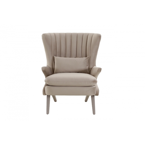 DY-733 GRE Кресло велюр серый 82*90*110см