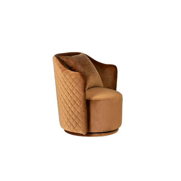 Кресло Verona Basic вращающееся, велюр золотой Pad14 70*77*80см