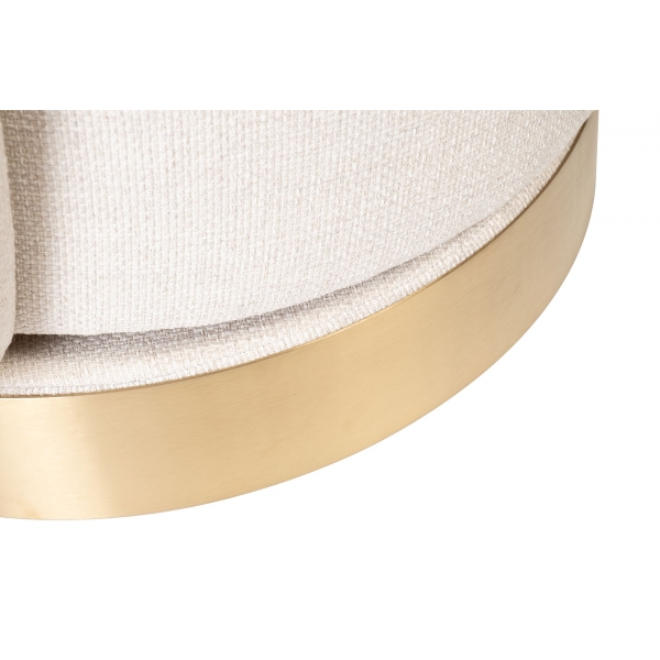 Кресло Napoli вращающееся, рогожка бежевая Mel100 76*76*76см