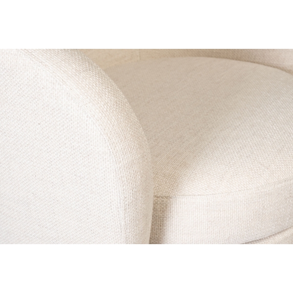 Кресло Napoli вращающееся, рогожка бежевая Mel100 76*76*76см