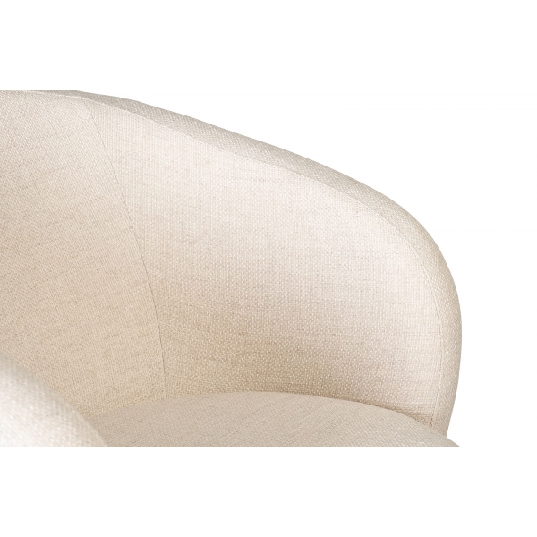 Кресло Napoli вращающееся, рогожка бежевая Mel100 76*76*76см